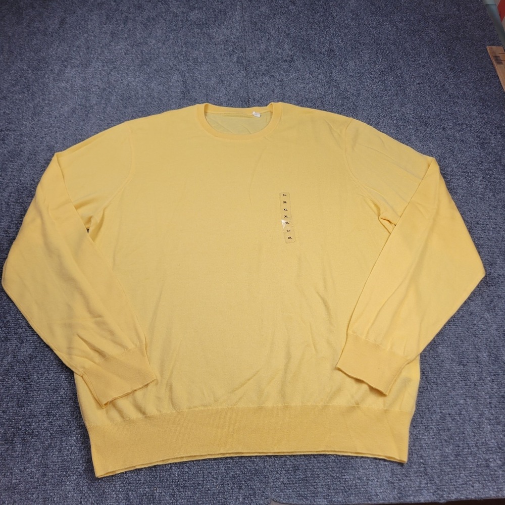 Ralph Lauren Purple Label Fine Cashmere Crewneck Sweater Mens XL Yellow $995